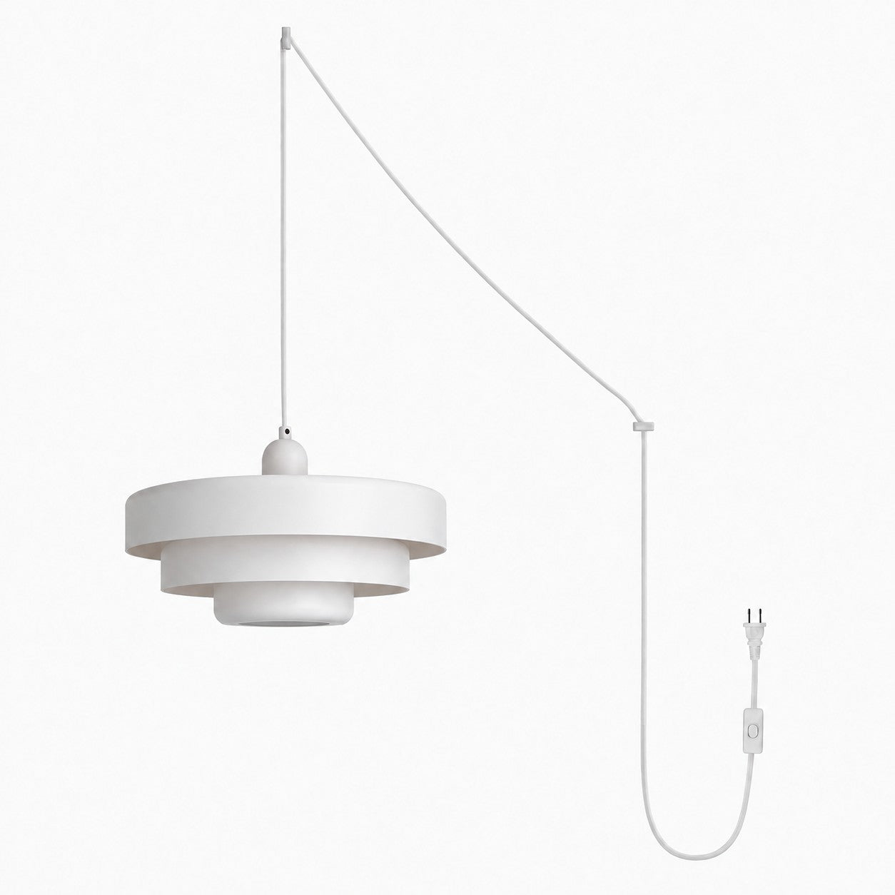Retro Bauhaus Plug-In Pendant Light