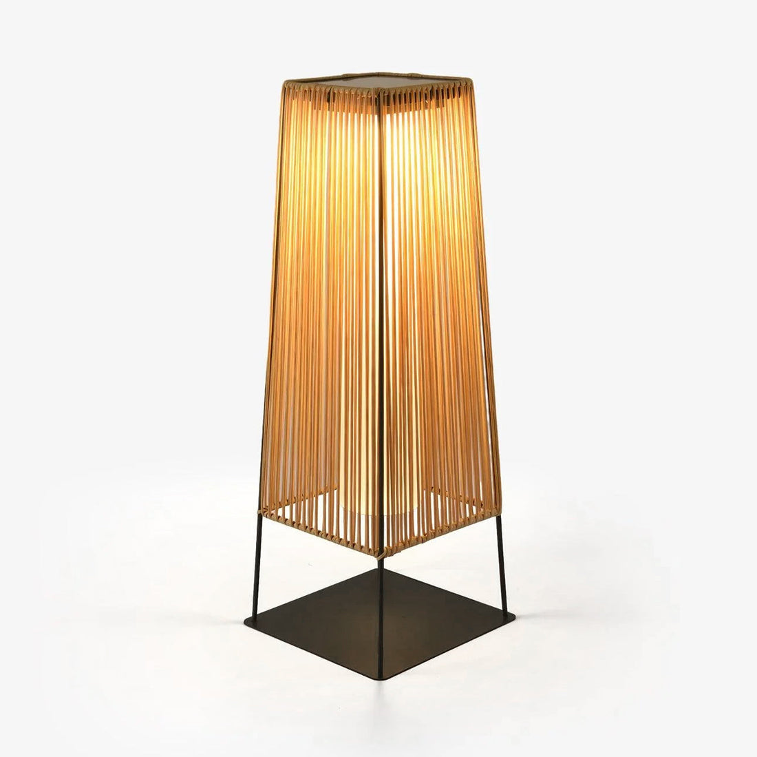 Kunststoff-Rattan-Außenpfostenleuchte - Solar-Pfostenlampe Ideal