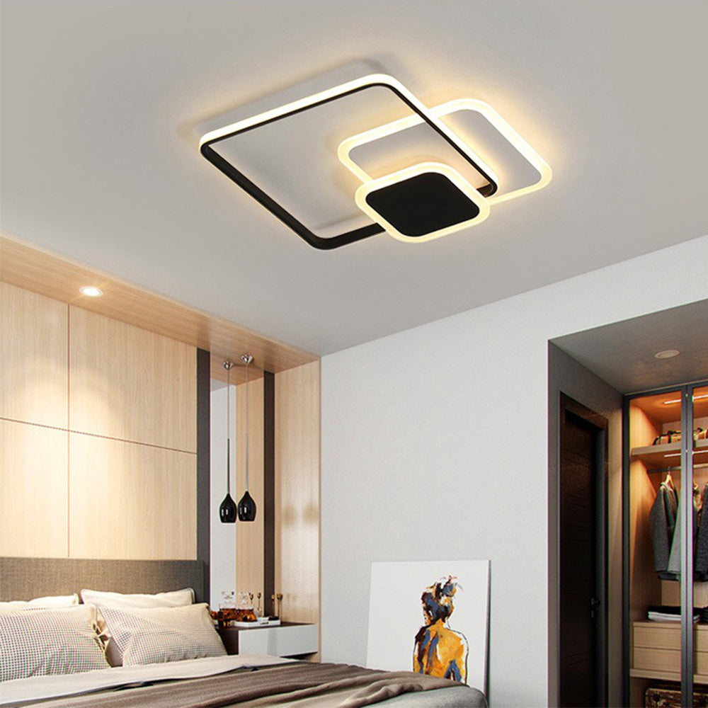 LED Flush Mount Ceiling Lamp - Elegant Acrylic Bedroom Light Fixture