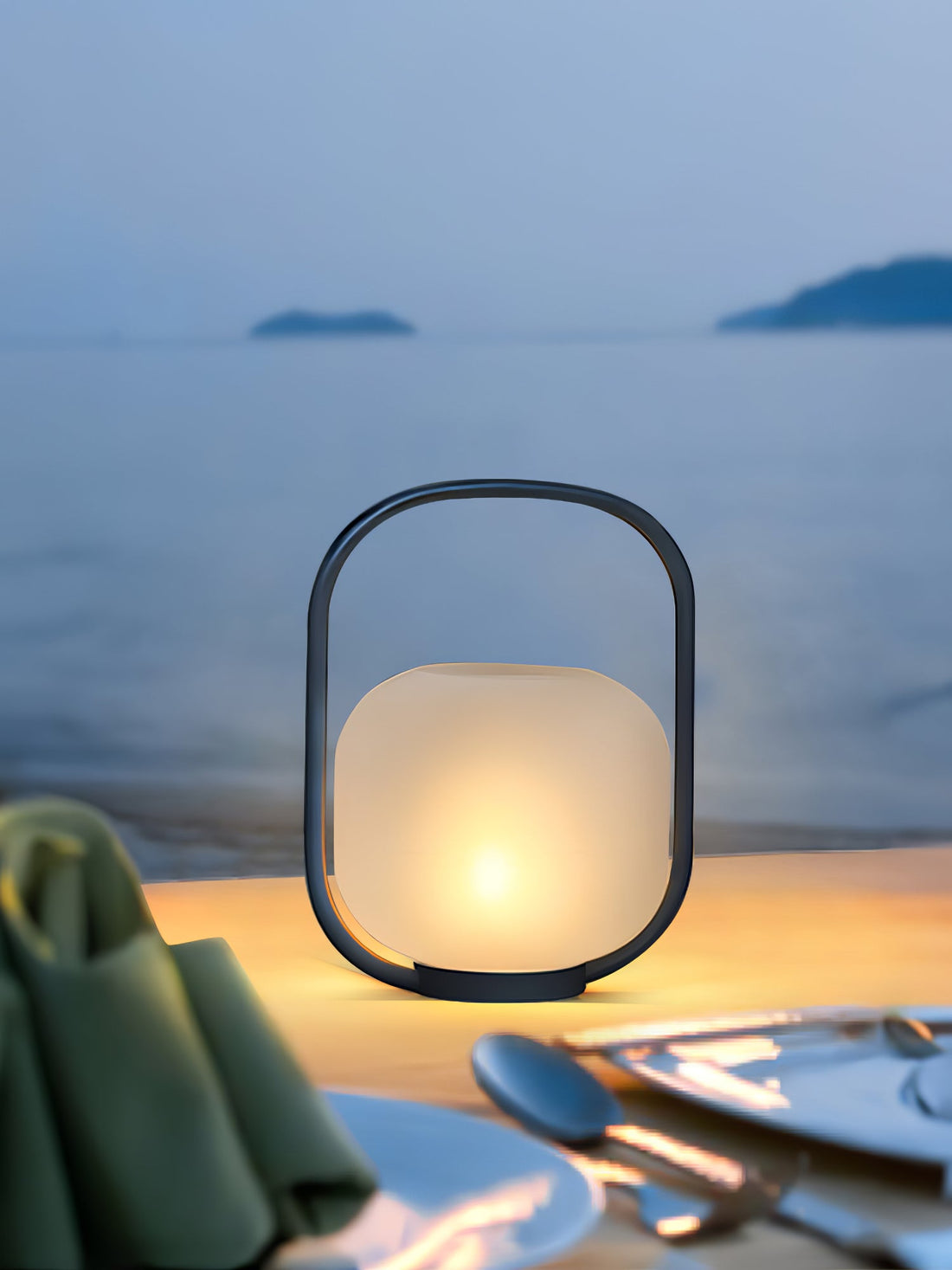 Tragbare Laterne Outdoor-Tischlampe - Wiederaufladbare Lampe für Balkon