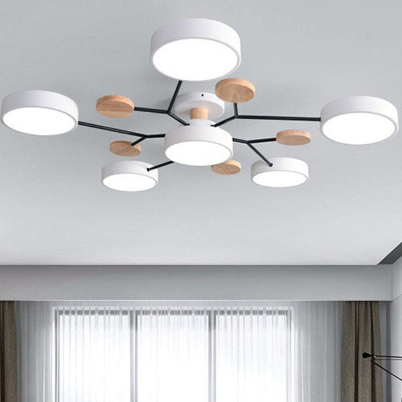 Morandi Disc Branch Multihead Ceiling Light