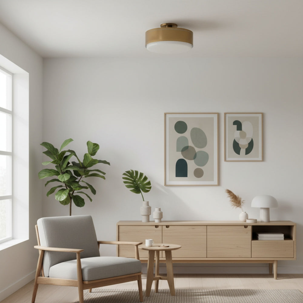 Bolvira Disc Metal Ceiling Lamp - Contemporary Flush Mount for Bedroom