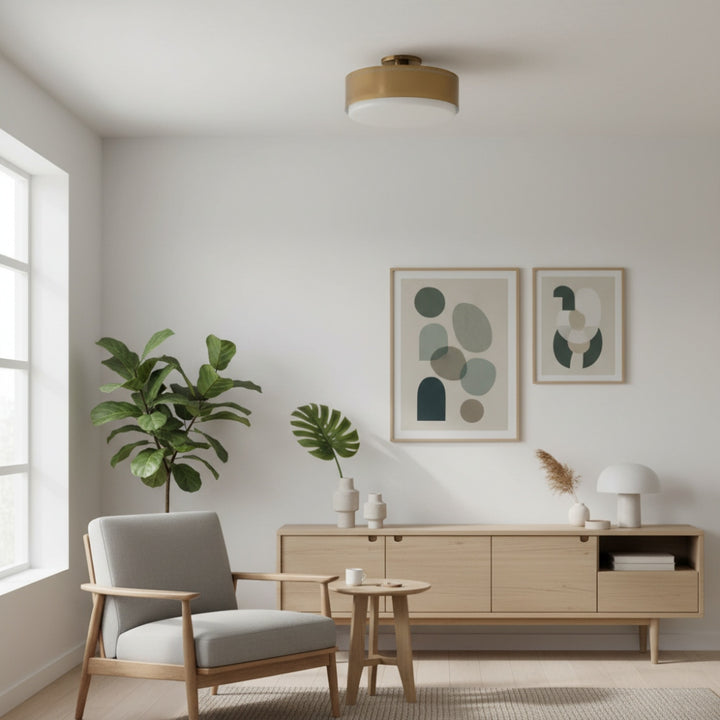 Bolvira Disc Metal Ceiling Lamp - Contemporary Flush Mount for Bedroom