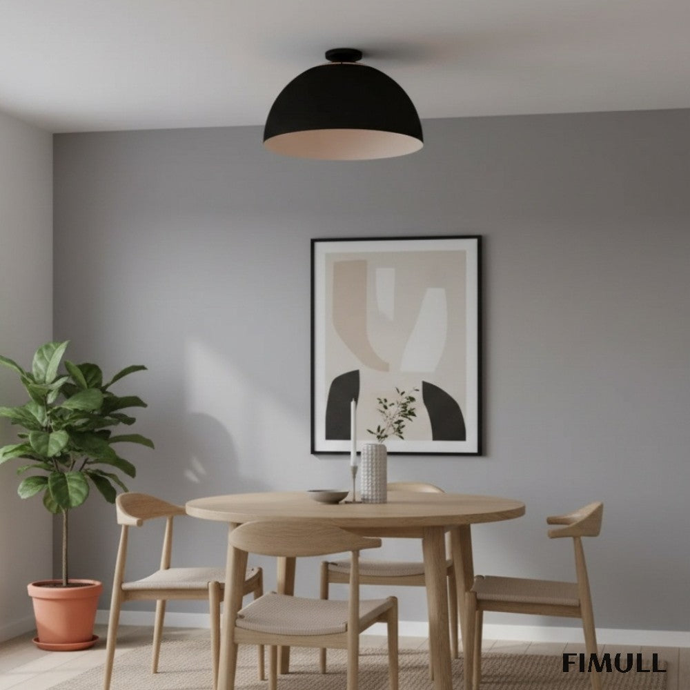 Parvion Metal Bowl Ceiling Lamp - Modern Flush Mount Light for Hallway