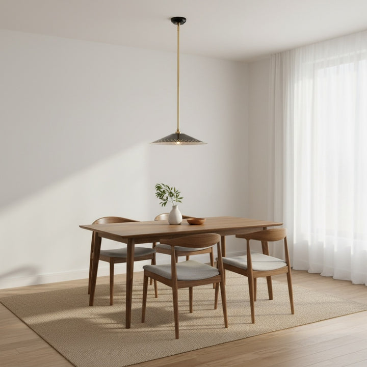 Auriglow Clover Cutout Pendant Lamp - Retro Brass Lamp for Dining Room