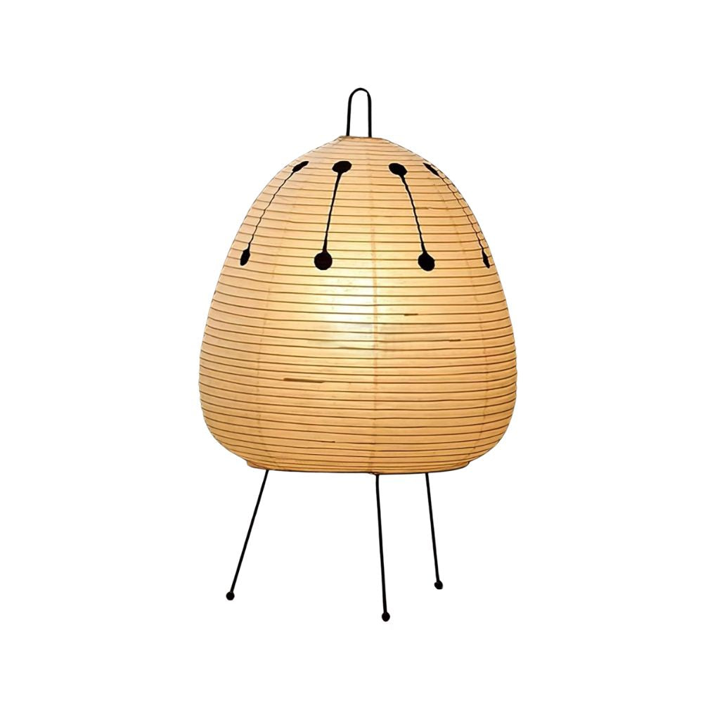 Japanisch inspirierte Papiertischlampe – Maulbeerpapierlampe fürs Schlafzimmer