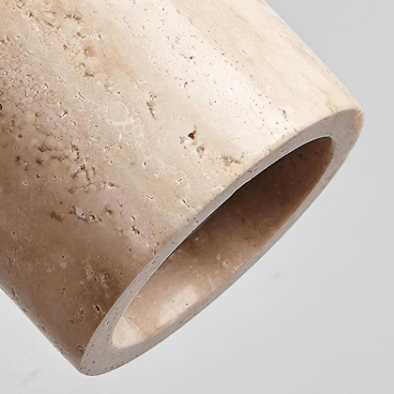 Adjustable Travertine Cylindrical Tube Wall Lamp
