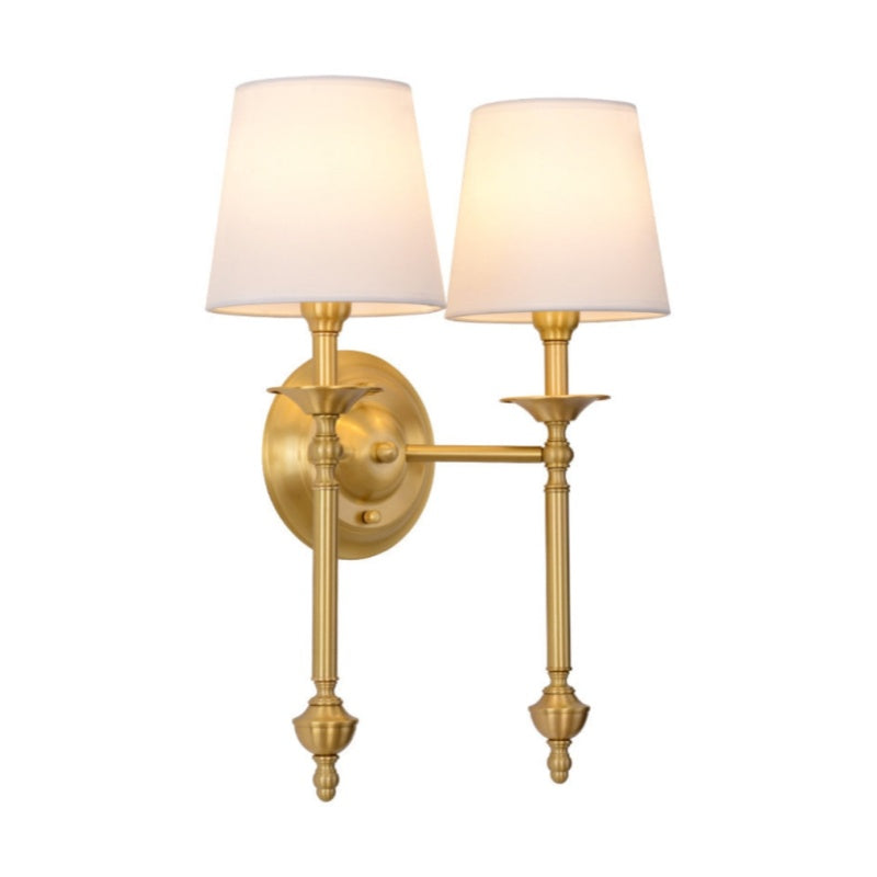Vintage Luxury Copper Fabric Wall Lamp
