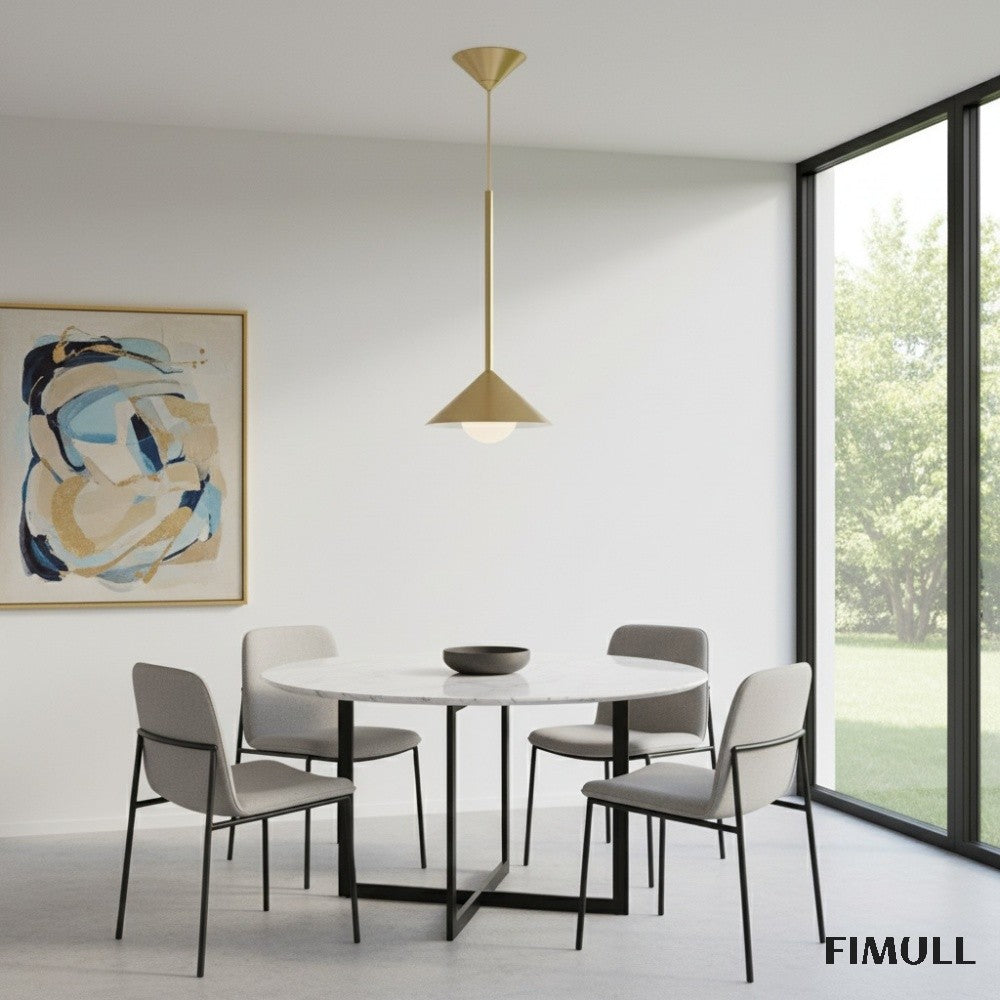 Brivana Cone Pendant Light - Mid-Century Adjustable Metal Kitchen Lamp