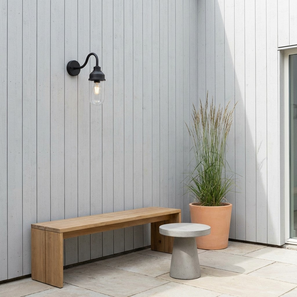 Trevanta Contemporary Outdoor Wall Light – Minimalist Lantern for Entryways & Facades