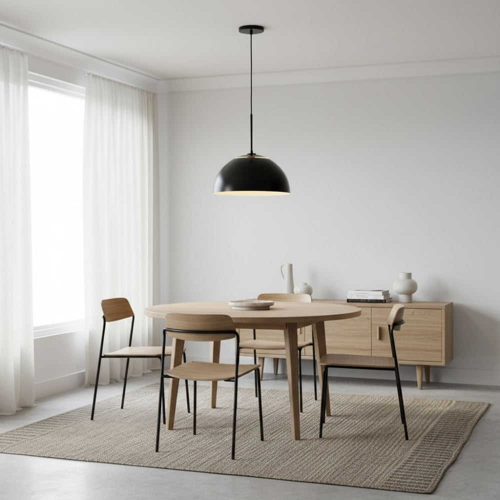 Parvion Sculptural Metal Pendant Light - Modern Bowl Lamp for Hallway