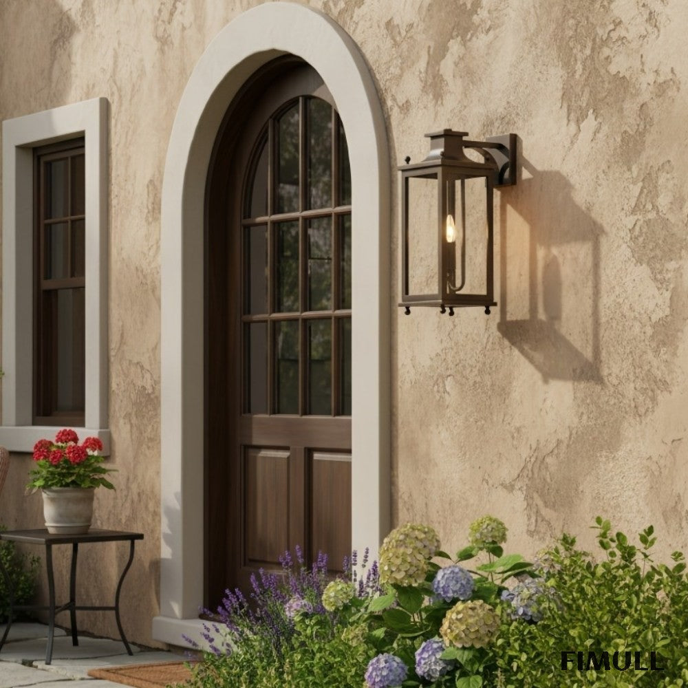 Yolvira Metal Outdoor Lantern Wall Light - Versatile Sconce for Patio