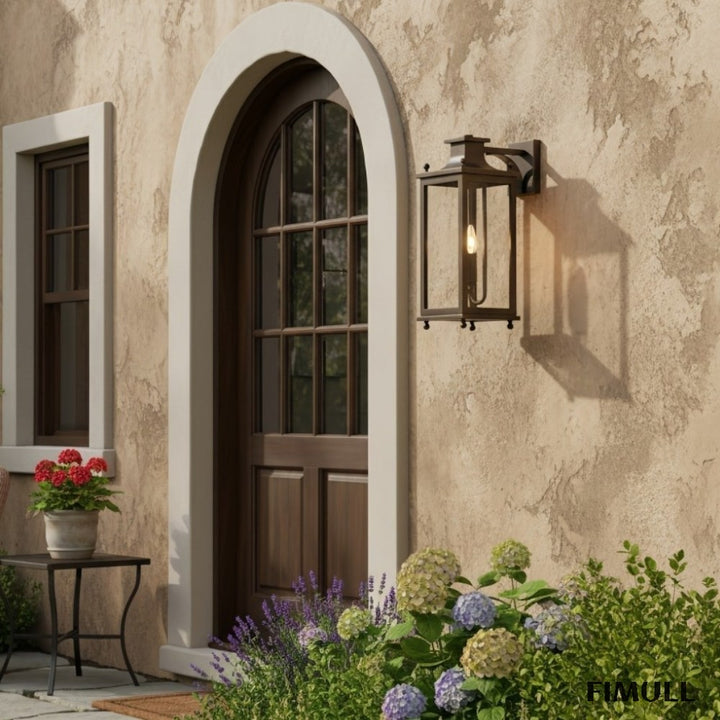 Yolvira Metal Outdoor Lantern Wall Light - Versatile Sconce for Patio