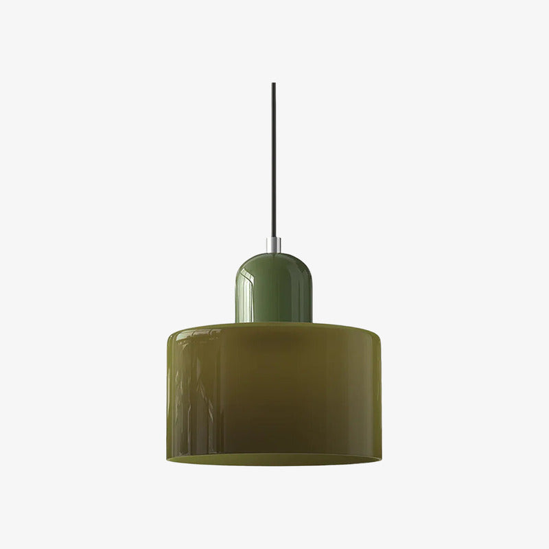 Creative Morandi Cylindrical Glass Pendant – Modern Dining Room