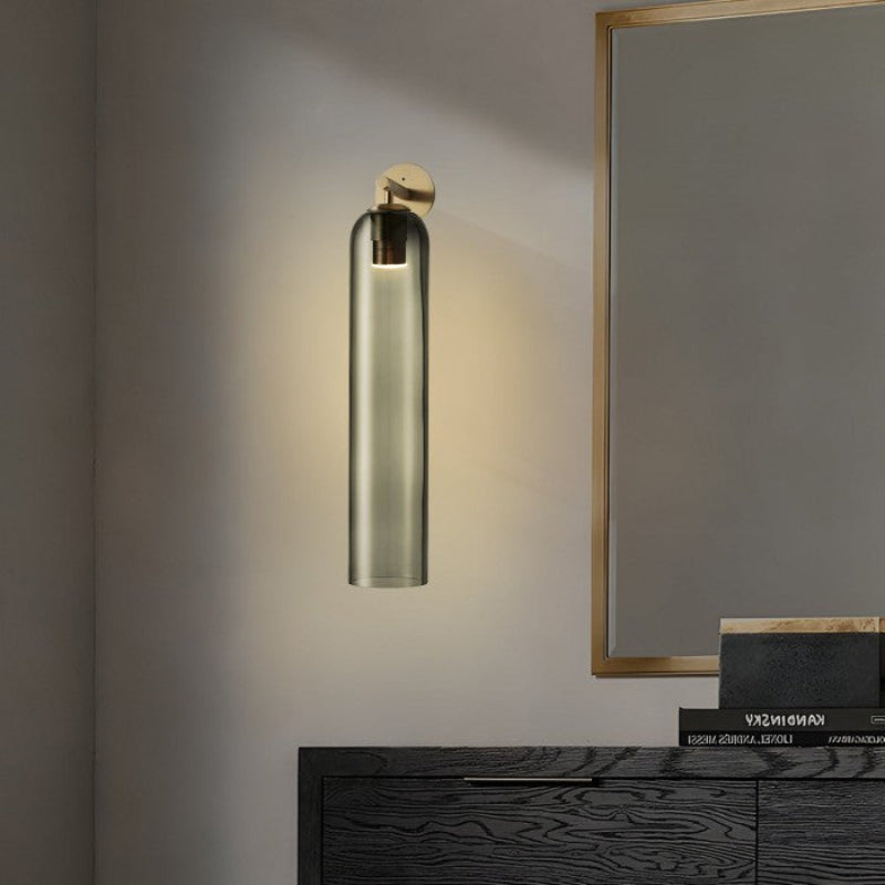 Einfache Lange Röhren Kunstglas Wandleuchte