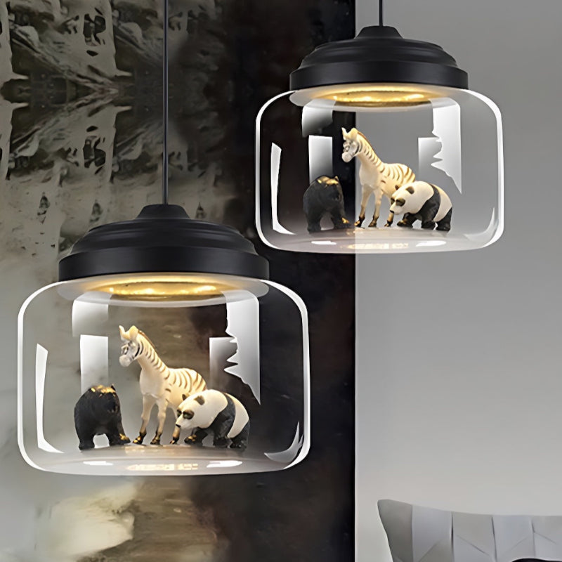 Creative Design Little Zoo Clear Glass Pendant Light