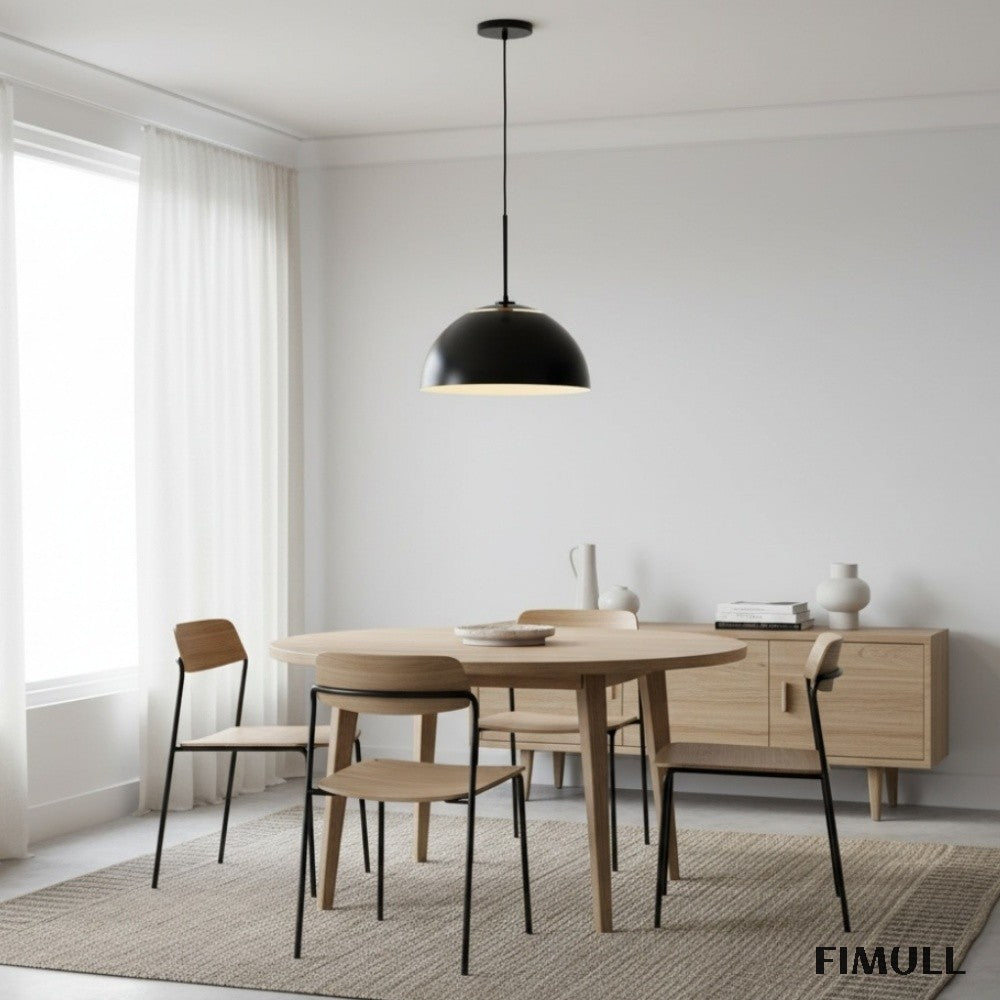 Parvion Sculptural Metal Pendant Light - Modern Bowl Lamp for Hallway