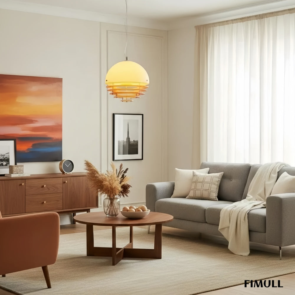 Afterglow Sunset Gradient Pendant Light - Modern Bauhaus Layered Pendant Light for Living Room