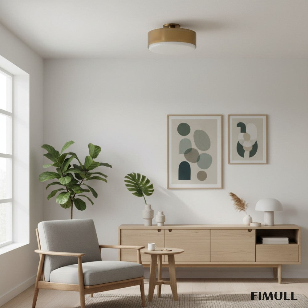 Bolvira Disc Metal Ceiling Lamp - Contemporary Flush Mount for Bedroom