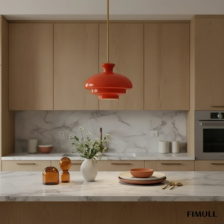 HaloVita Sculptural Glass Pendant Lamp - Bauhaus Bowl Shape Lighting for Living Areas