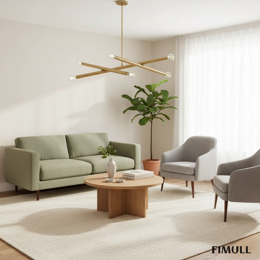 Borvia Metal Arm Chandelier - Modern Adjustable Trace Lamp for Hallway