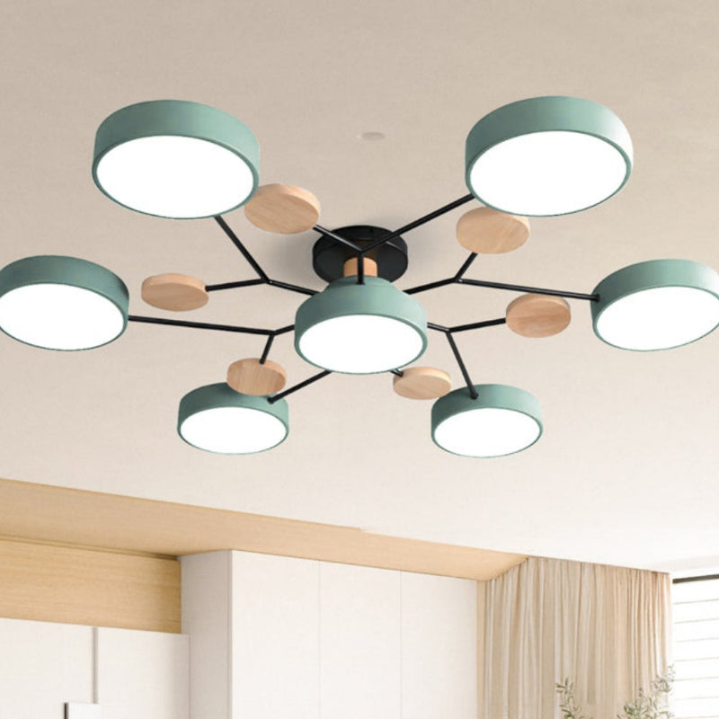Morandi Disc Branch Multihead Ceiling Light