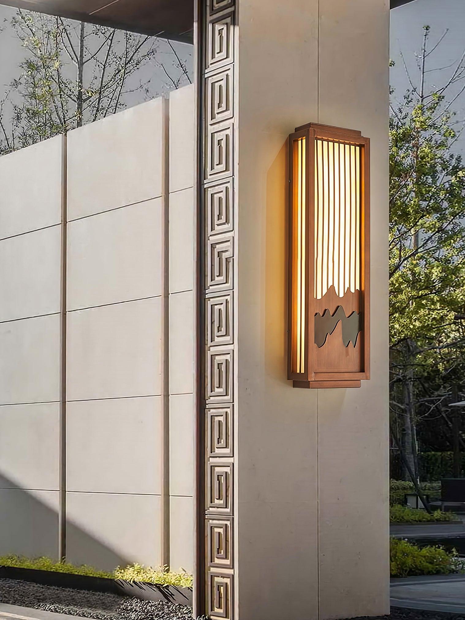 Modische Wandleuchte aus Edelstahl – quadratische Lampe für Terrassen