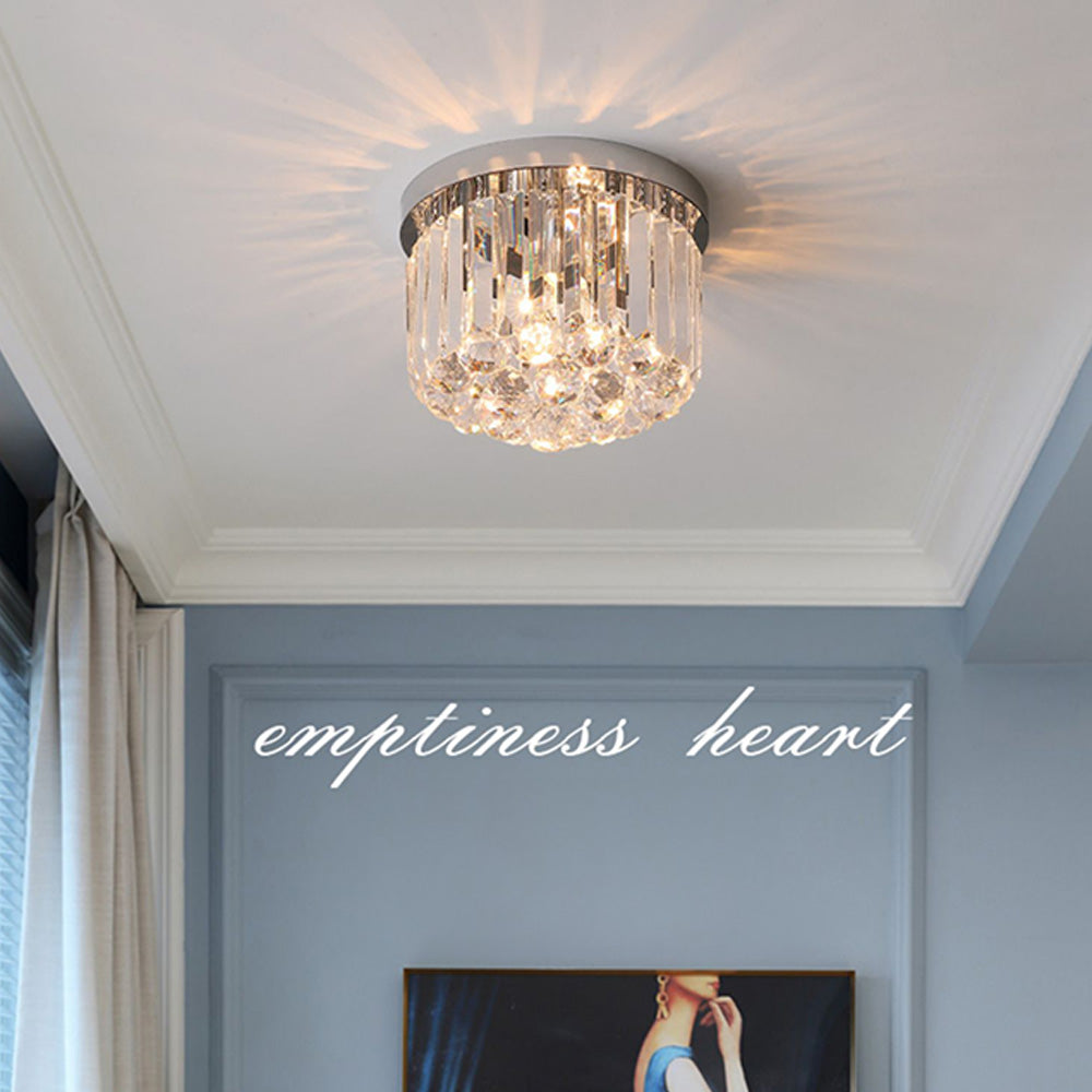 Luxury Crystal Ceiling Light - Modern Square Fixture for Living Room