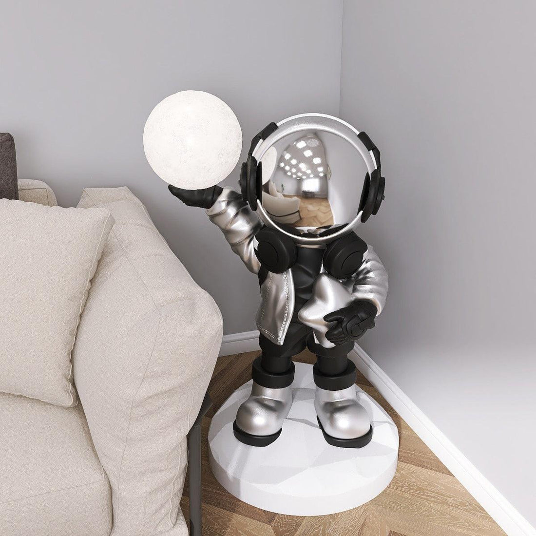 Stehlampe mit eingebautem Akku – Stehlampe ideal für Weltraum-Enthusiasten