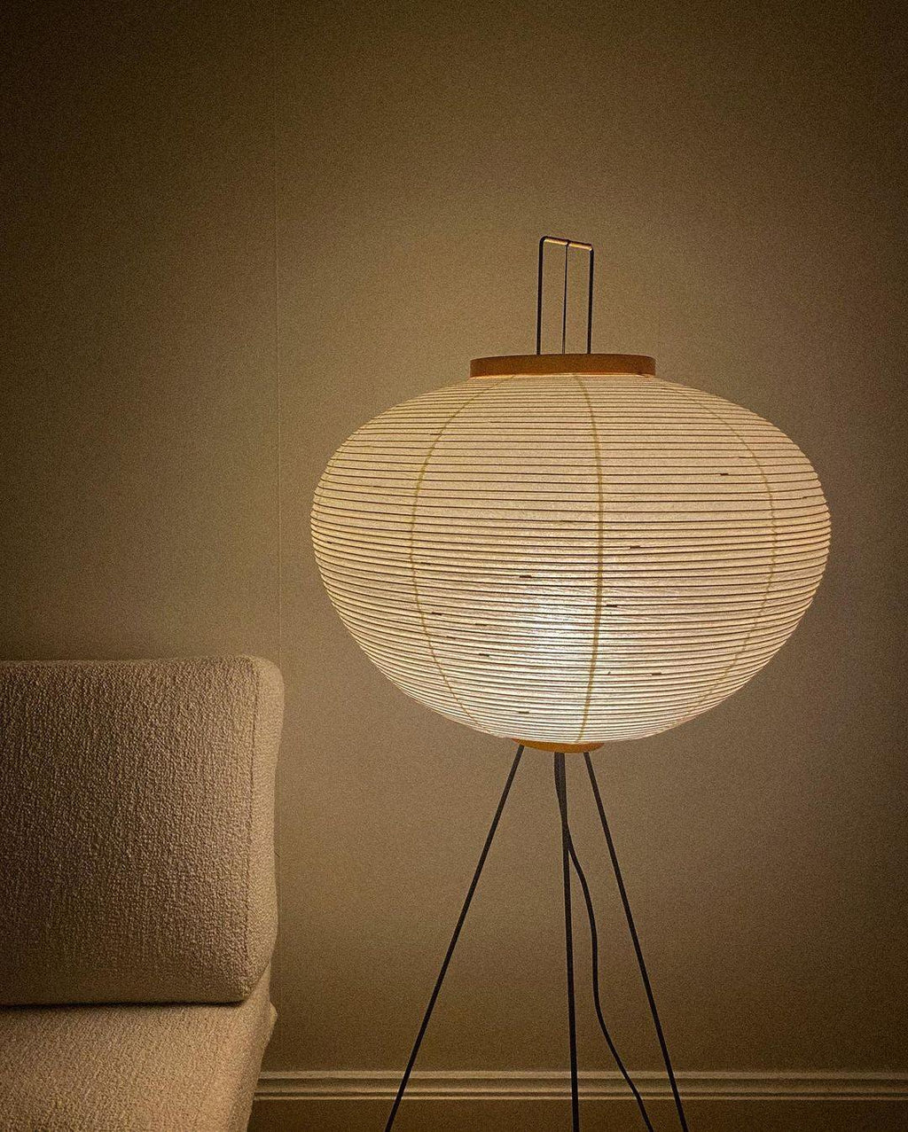 Rice Paper Floor Lamp - Bamboo Frame Soft Light for Living Room