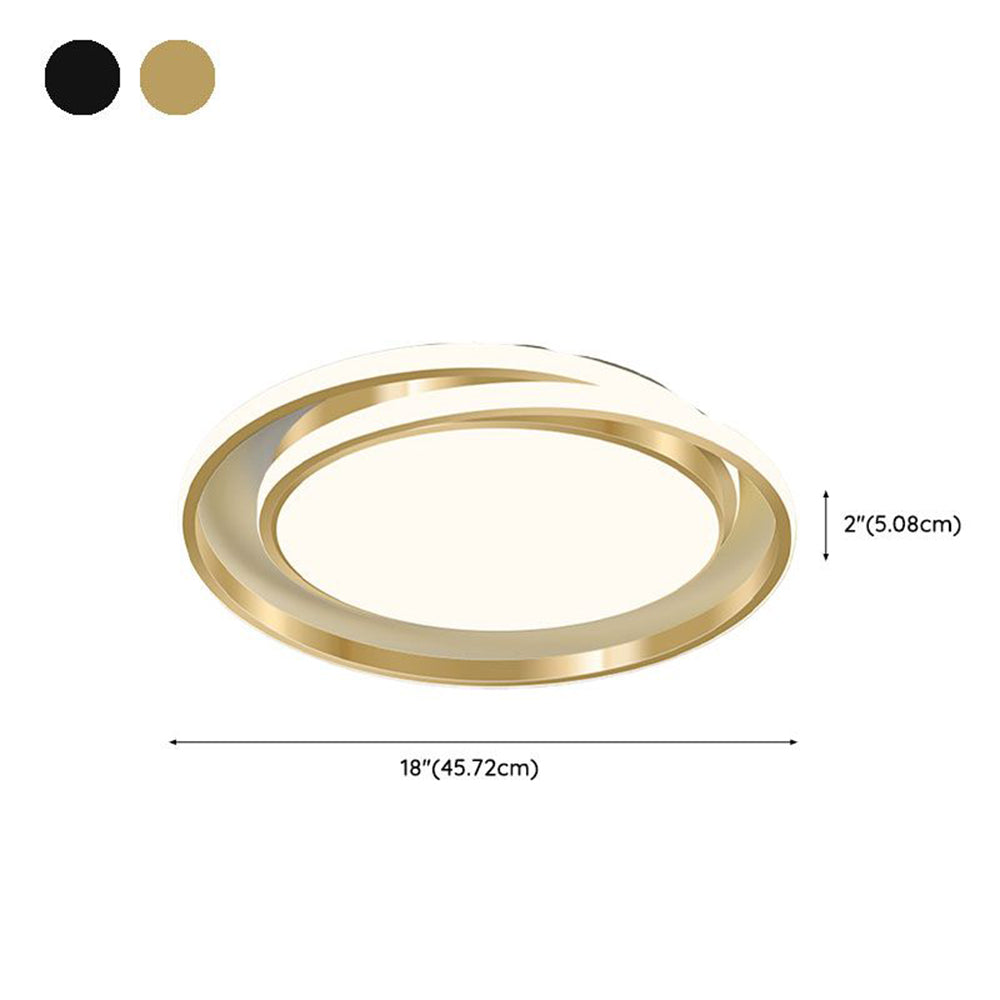 Metal LED Circle Ceiling Light - Modern Acrylic Design for Bedroom