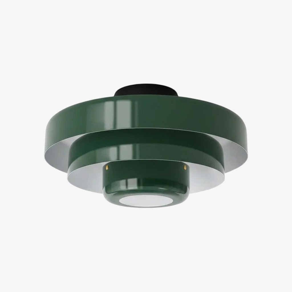 Veleora Bauhaus Three-Tier Colorful Round Macaron Ceiling Lamp - Modern Metal Design for Living Rooms
