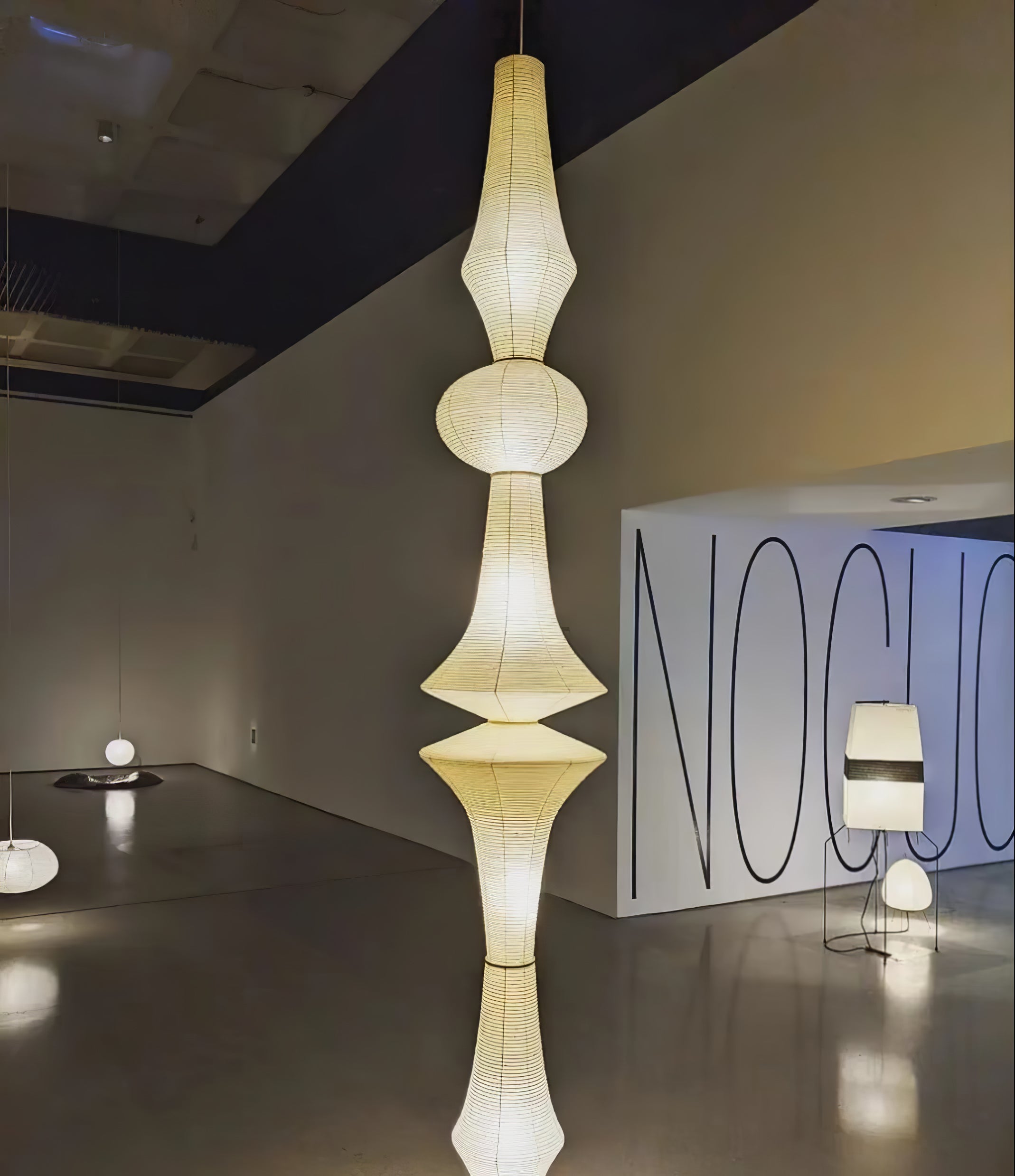 Washi Paper Pendant Light - Japanese Handcrafted Lamp for Living Room