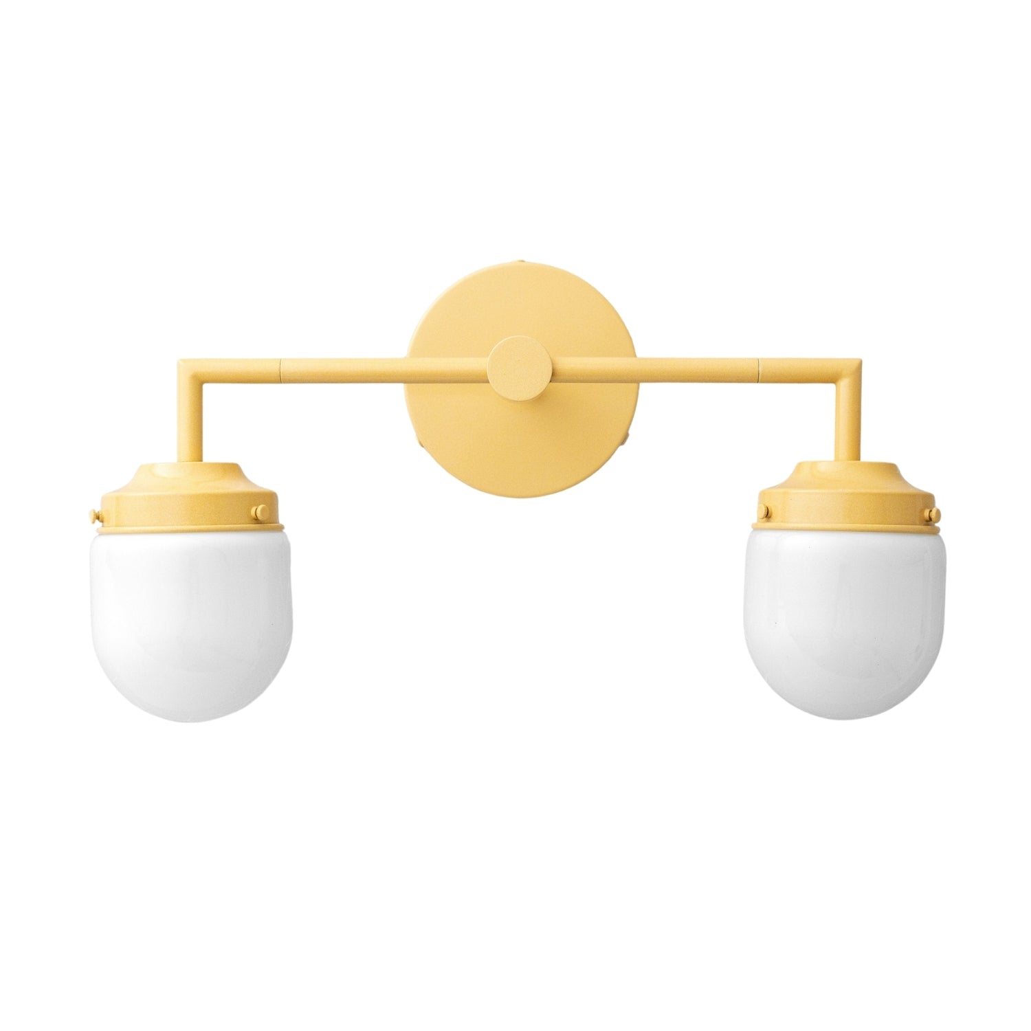 Doppelte Waschtischleuchte aus Opalglas – Doppelte Wandbeleuchtung für Badezimmer im Vintage-Stil