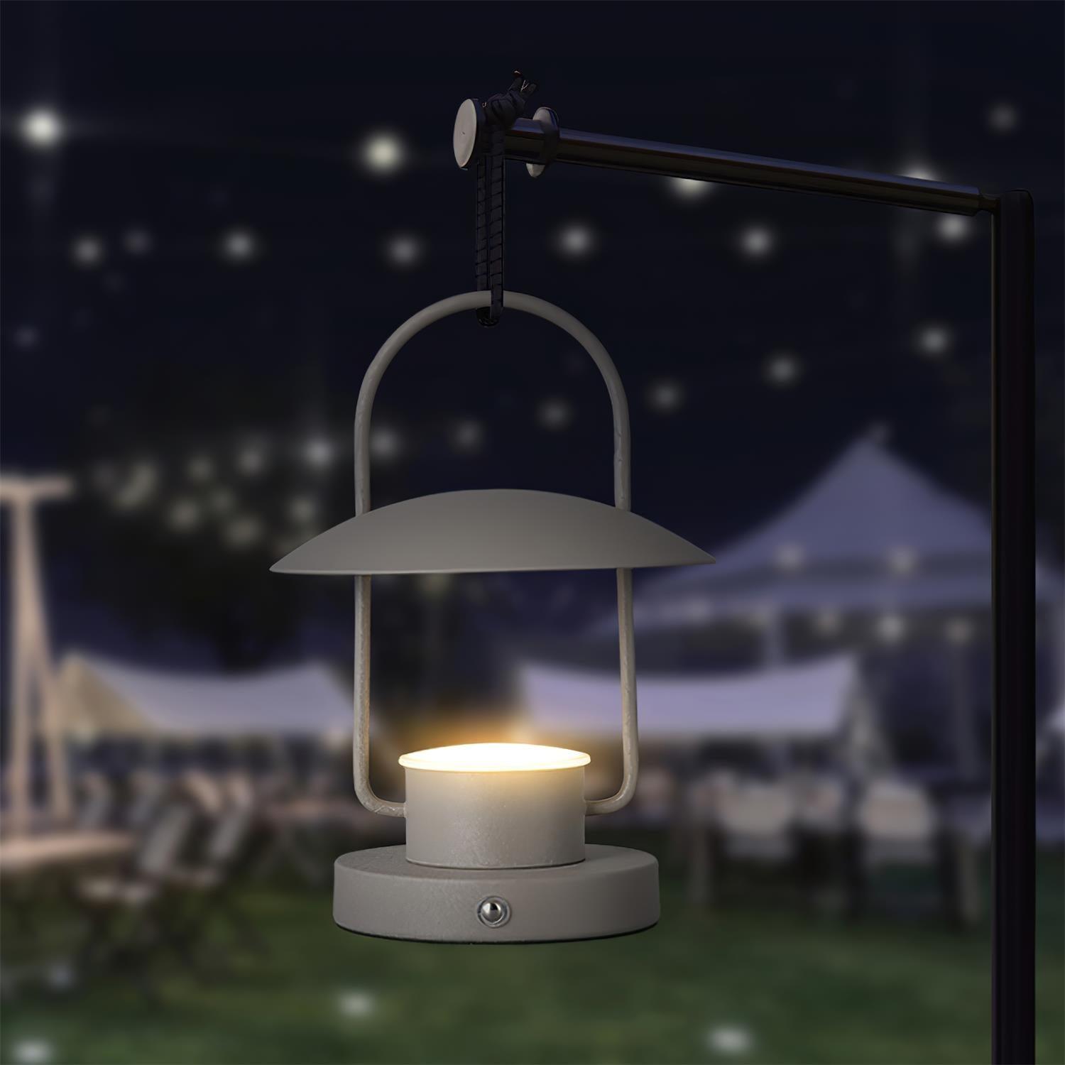 Tragbare Tischlampe – Metalllampe mit eingebautem Akku für das Wohnzimmer