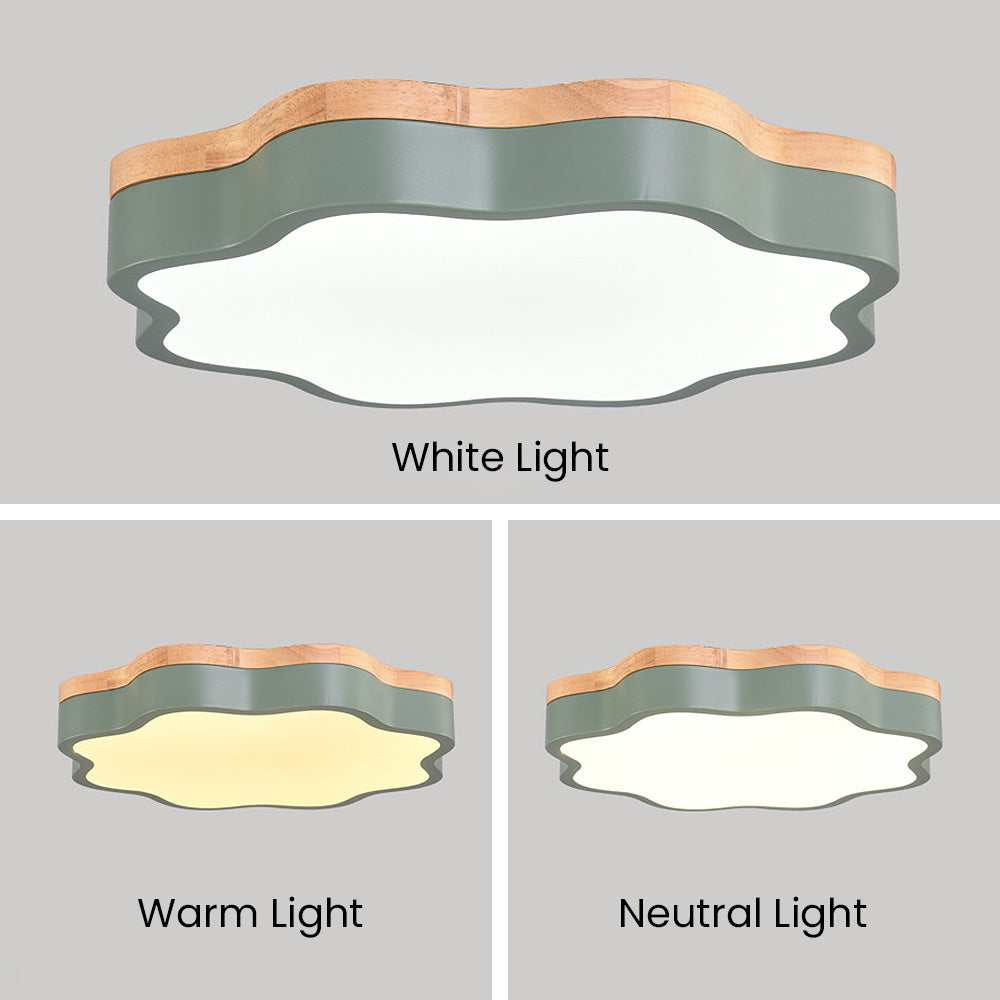 Flower LED Ceiling Light - Macaron Acrylic Fixture for Children's Room