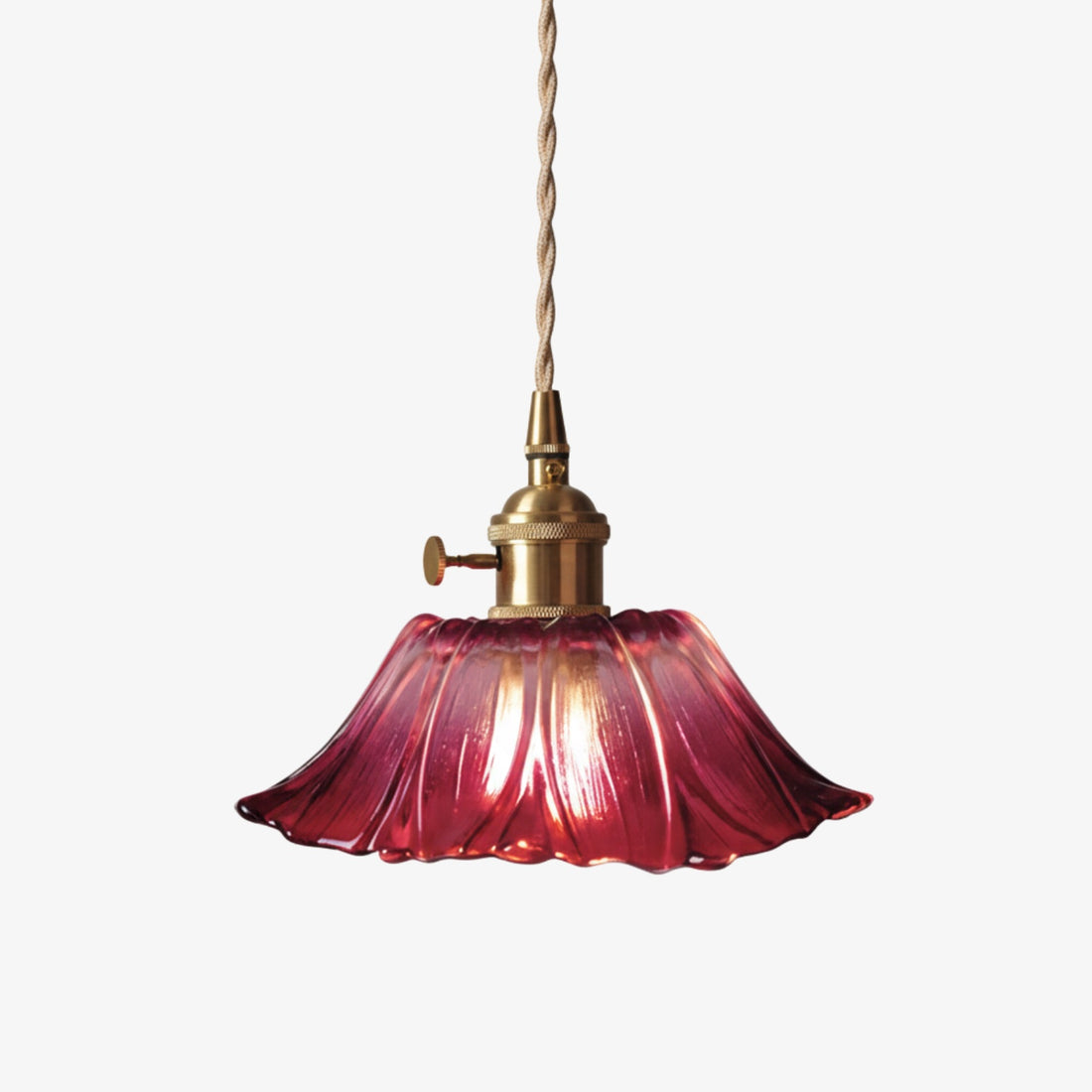 Blossix Elegant Art Pendant Lamp - Glass Flower Shade Design for Living or Dining Room N24