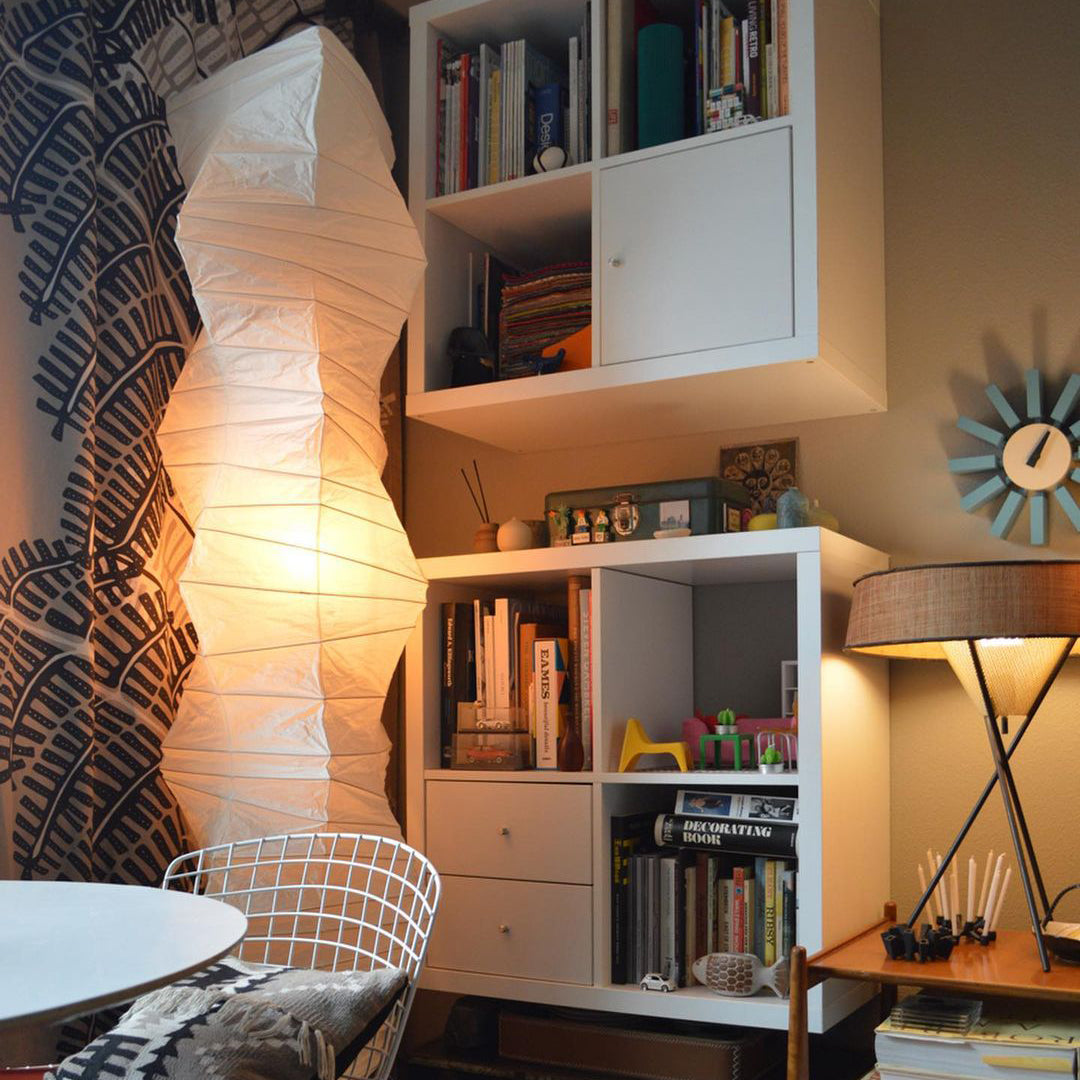Rice Paper Floor Lamp - Bamboo Frame Soft Light for Living Room