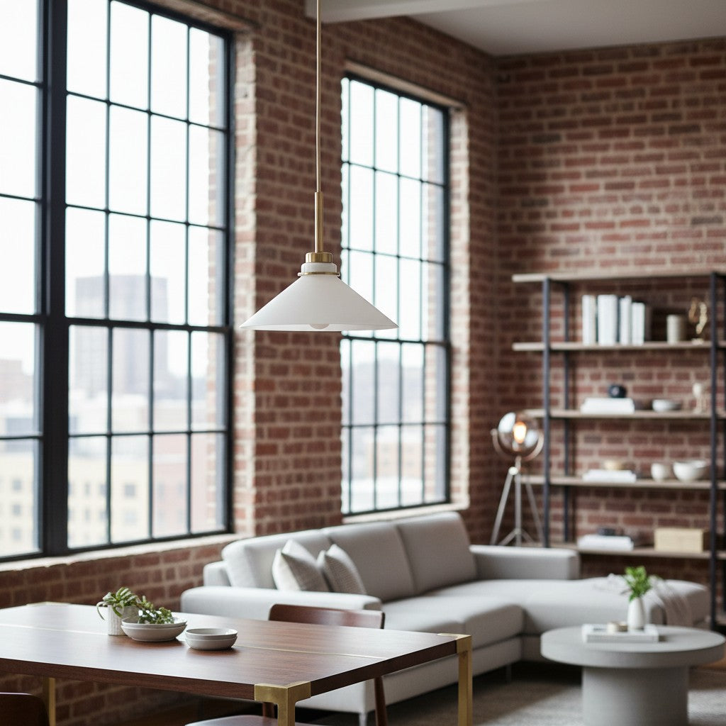 Aurenza Moderne Bauernhaus-Pendelleuchte – Verstellbarer Schirm für warmes Ambiente