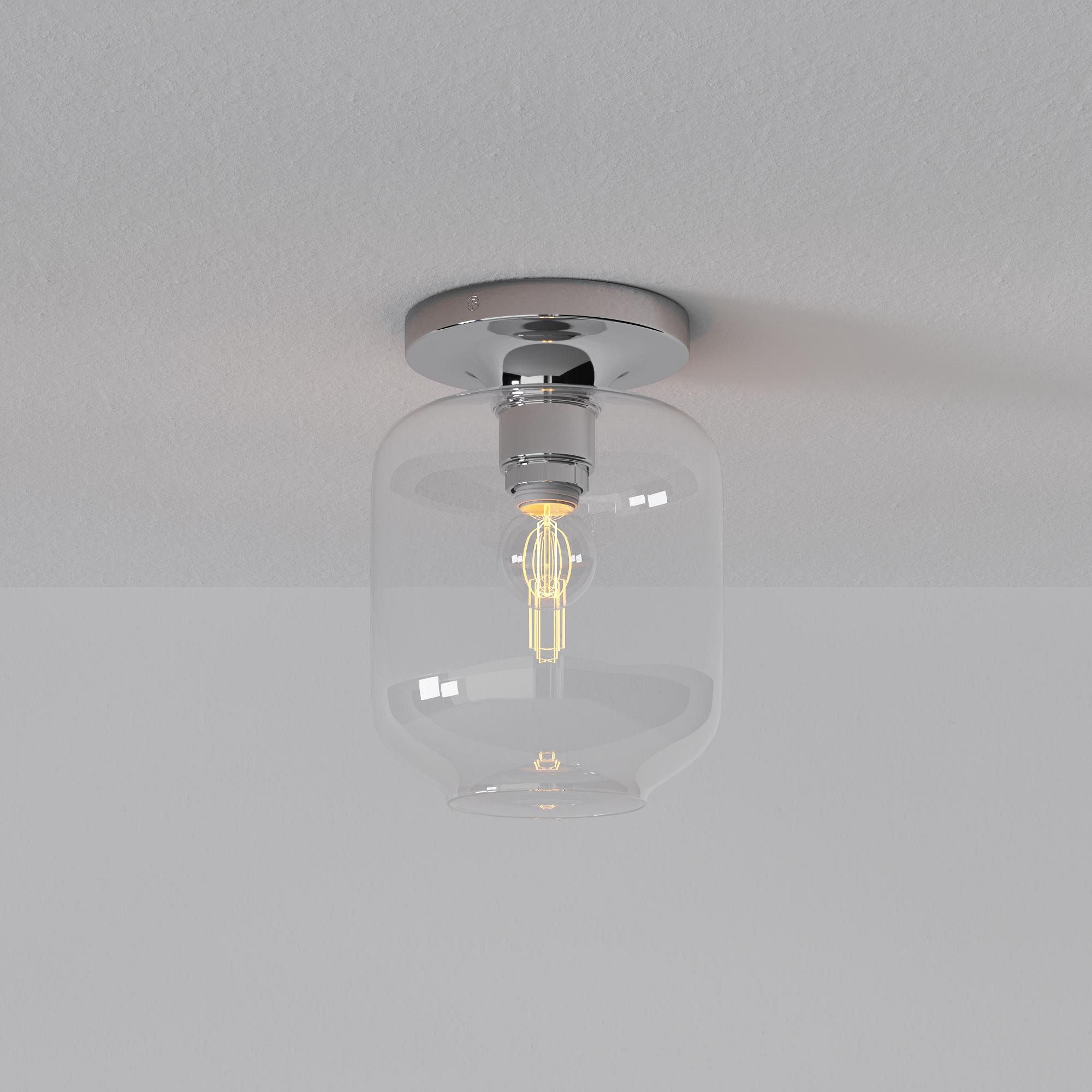 Lumivelle Sculptural Flush Mount Light – Modern Glass Ceiling Lamp