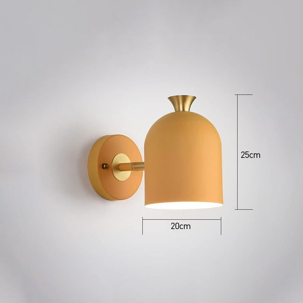 Modern Iron Wall Sconce - Slim Single Bulb Hallway Light