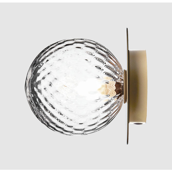 Glass Orb Ceiling Light - Modern Metal Ball Ceiling Lamp for Hallway