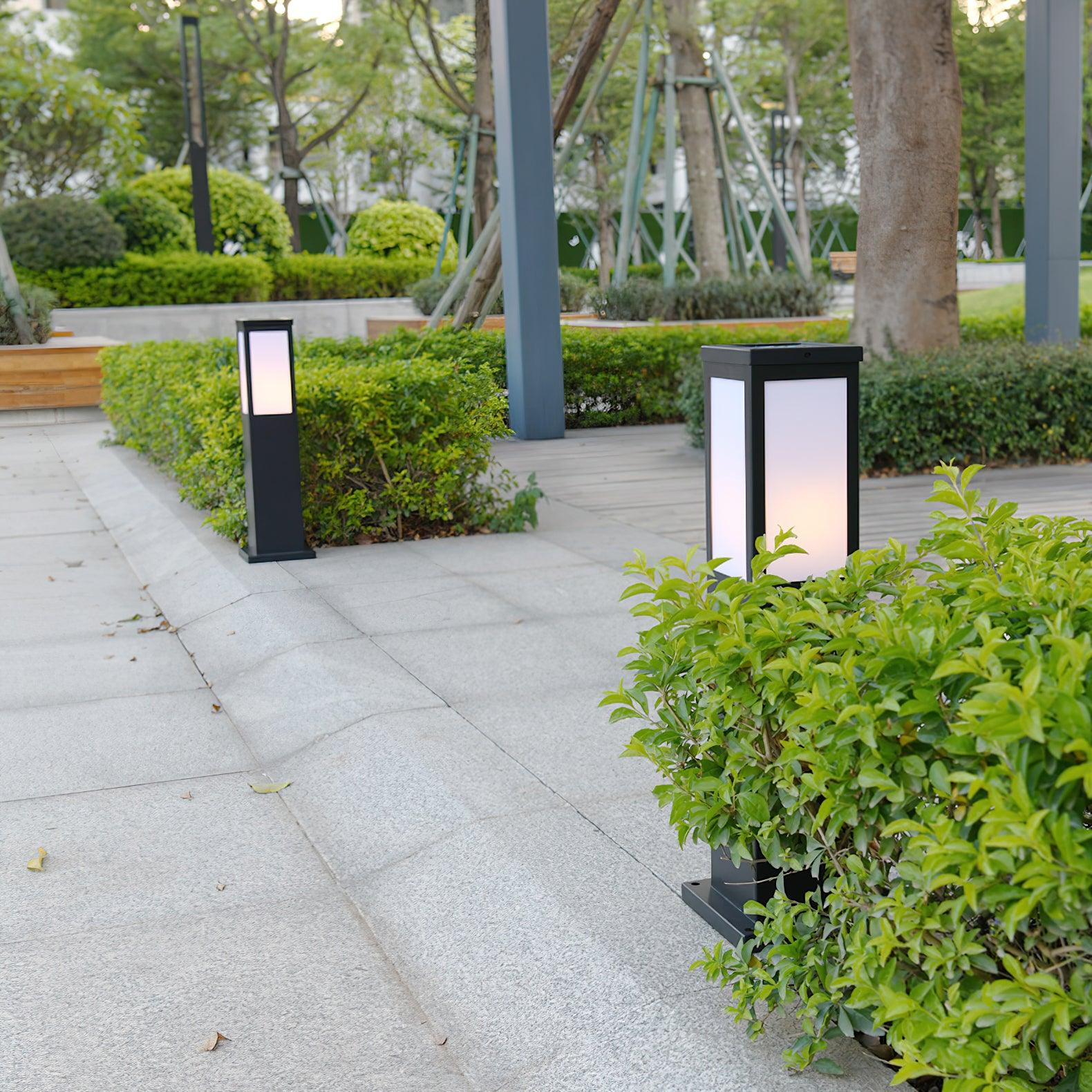 Moderne Pollerleuchte - Solar-Außenlampe aus Aluminiumdruckguss