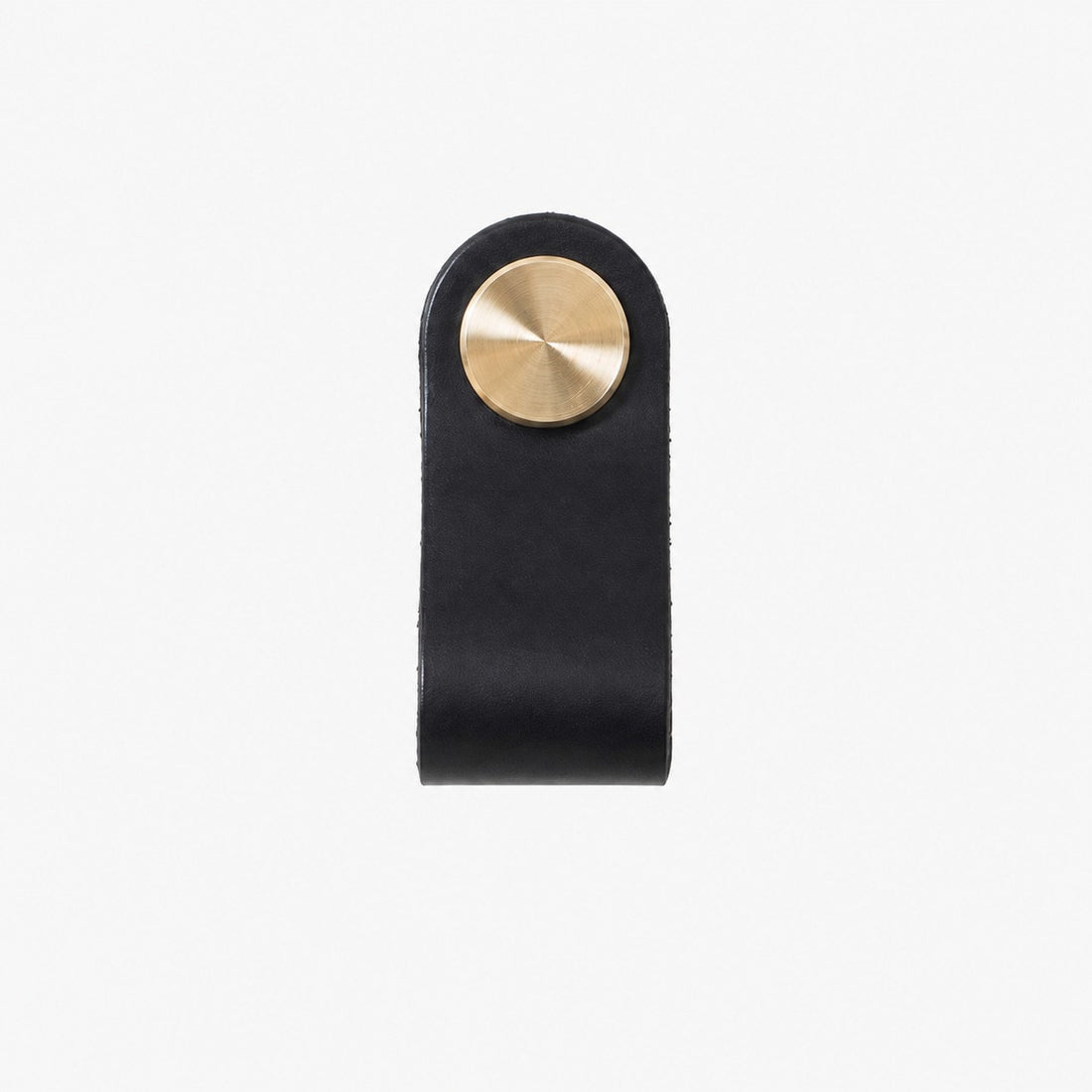 Cowhide leather and brass cabinet pull handle color and size option