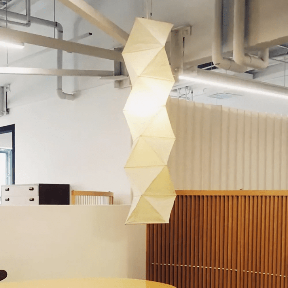 Washi Paper Pendant Lamp - Japanese-Inspired Light for Cozy Interiors