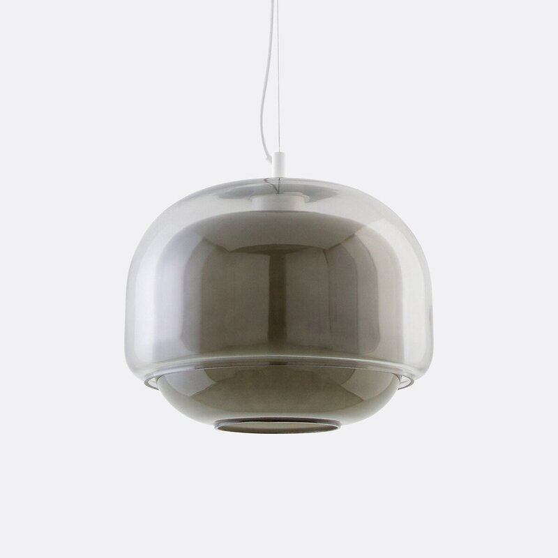 Clinco Mushroom Glass Pendant Light – Retro Modern Dining Room