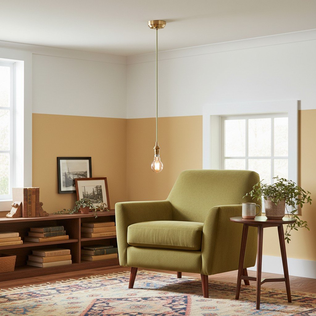 Plaitar Modern Brass Pendant Light - Minimalist Ceiling Fixture with Braided Cord for Hallways