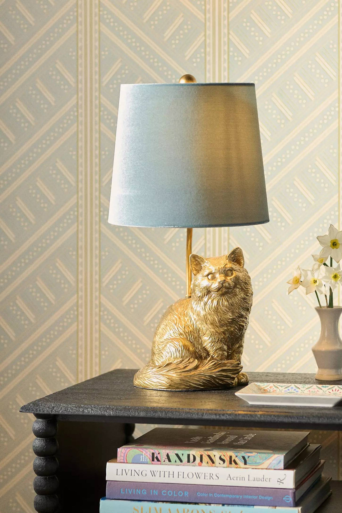 Pawdia Unique Table Lamp - Decorative Fabric Animal Bedside Lamp