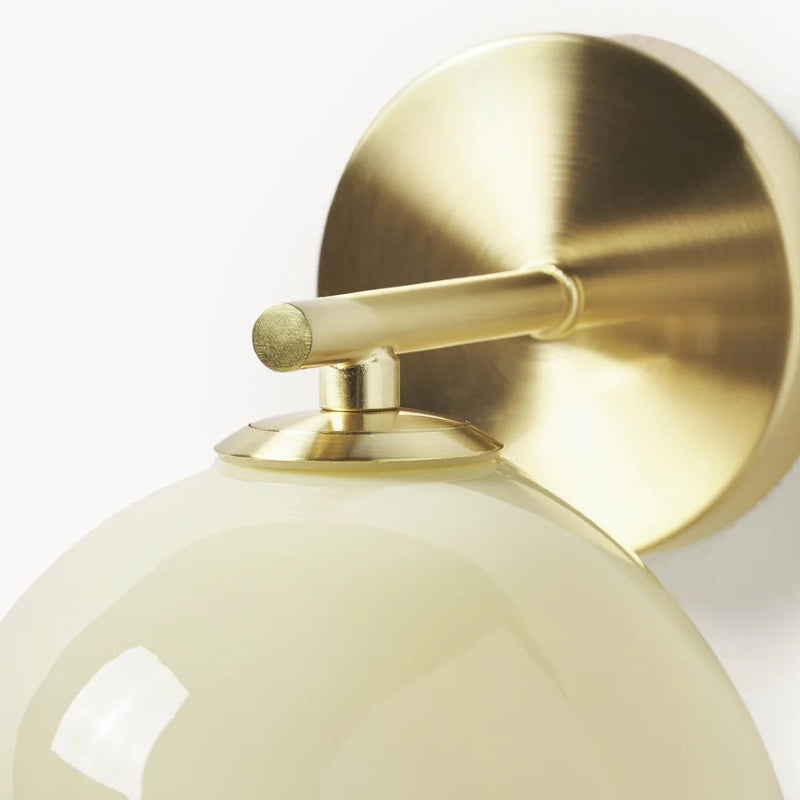 Orra Opal Glass Wall Sconce - Elegant Globe and Metal Sconce for Living Room and Bedroom