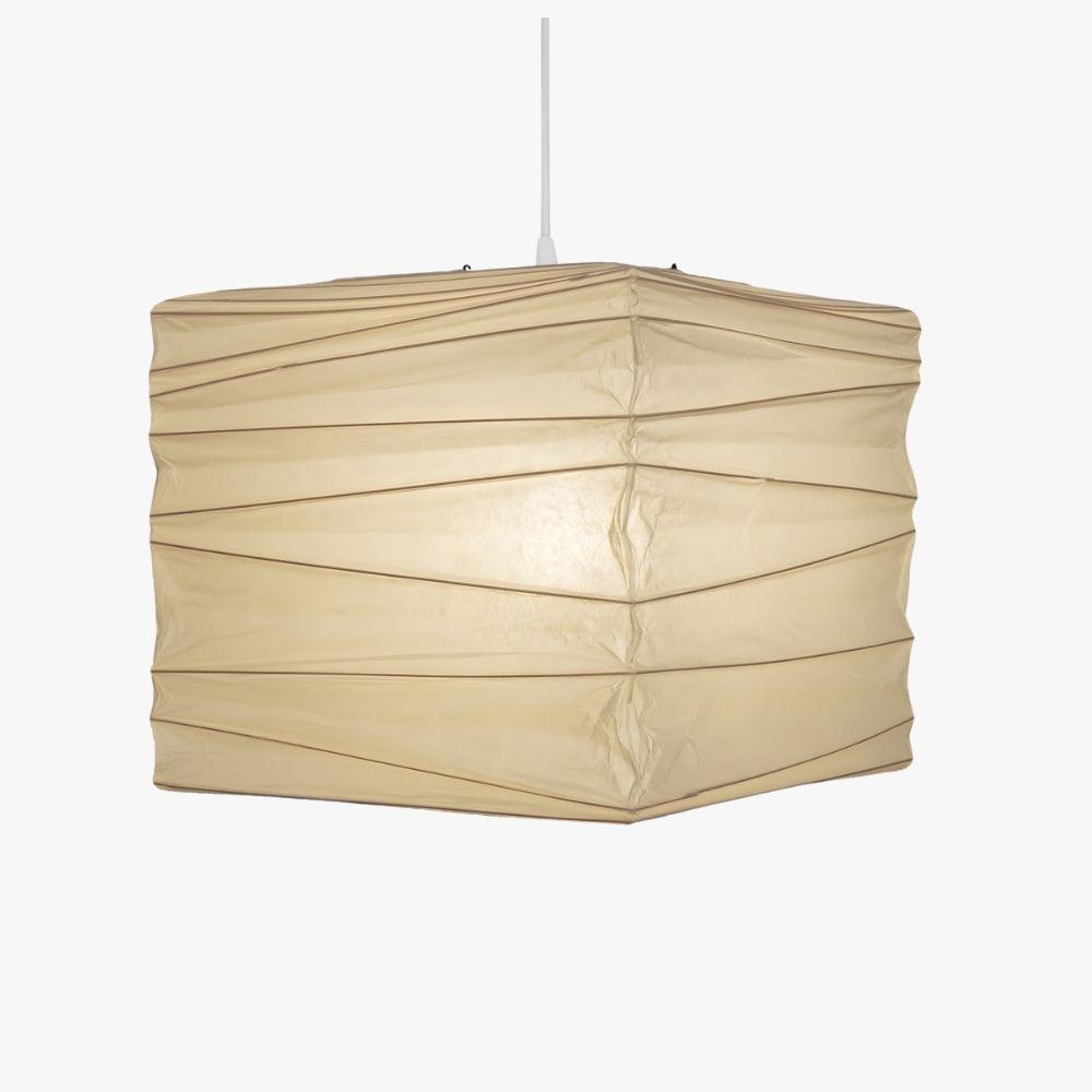 Papierwürfel-Pendelleuchte – Traditionelle minimalistische Lampe für den Eingangsbereich